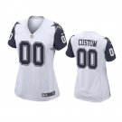 women's Dallas Cowboys Uniform 00 Custom name number Jersey Stitched Shirt White Alternate