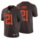 adult & youth,toddler Cleveland Browns Uniform 21 Denzel Ward Jersey Stitched Shirt Brown Alternate