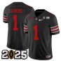 adult & youth Ohio State Buckeyes 1 Quinshon Judkins Jersey College Black 2025 CFP Final Patch