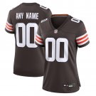 women's Cleveland Browns Uniform 00 Custom name number Jersey Stitched Activewear Brown Shirt