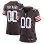 women's Cleveland Browns Uniform 00 Custom name number Jersey Stitched Activewear Brown Shirt
