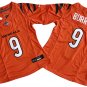 women's Cincinnati Bengals Uniform 9 Joe Burrow Jersey Stitched Activewear Orange Shirt