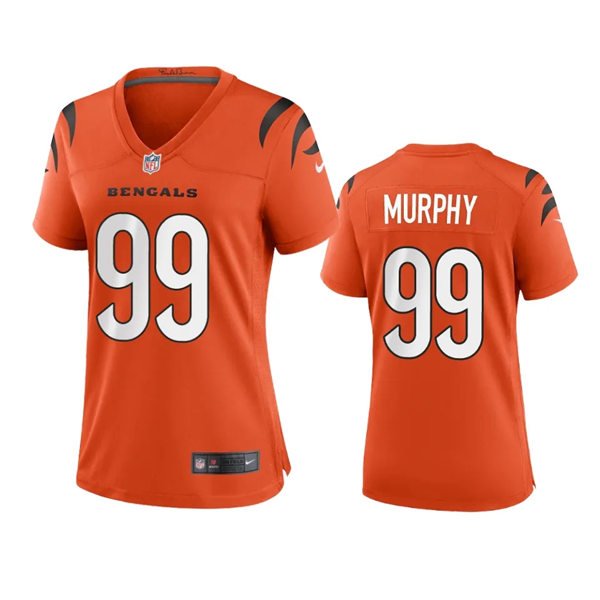 women's Cincinnati Bengals Uniform 99 Myles Murphy Jersey Stitched Activewear Orange Shirt