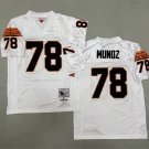adult Cincinnati Bengals Uniform 78 Anthony Munoz Jersey Stitched White Throwback Mesh Activewear