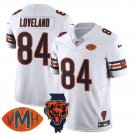 adult & youth Chicago Bears 84 Colston Loveland Jersey Stitched White with Illinois and VMH Patch
