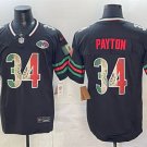adult Chicago Bears Uniform 34 Walter Payton Jersey Stitched Activewear Black Mexico with VMH Patch