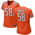 women's Chicago Bears Uniform 58 Darnell Wright Jersey Stitched Activewear Orange Shirt