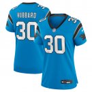 women's Carolina Panthers Uniform 30 Chuba Hubbard Jersey Stitched Activewear Blue Shirt