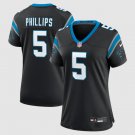 women's Carolina Panthers Uniform 5 Jaelan Phillips Jersey Stitched Activewear Black Shirt