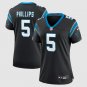 women's Carolina Panthers Uniform 5 Jaelan Phillips Jersey Stitched Activewear Black Shirt
