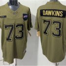 adult Buffalo Bills Uniform 73 Dion Dawkins Jersey Stitched Olive 2025 Salute To Service Activewear