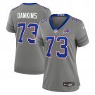 women's Buffalo Bills Uniform 73 Dion Dawkins Jersey Stitched Activewear Gray Nickel City Shirt