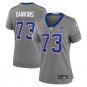 women's Buffalo Bills Uniform 73 Dion Dawkins Jersey Stitched Activewear Gray Nickel City Shirt