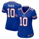 women's Buffalo Bills Uniform 10 Khalil Shakir Jersey Stitched Activewear Royal Shirt