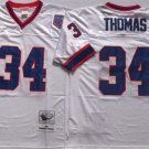 adult Buffalo Bills Uniform 34 Thurman Thomas Jersey Stitched White M&N Throwback Mesh Activewear