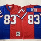 adult Buffalo Bills Uniform 83 Andre Reed Jersey Stitched Royal/Red Splt Throwback Mesh Activewear