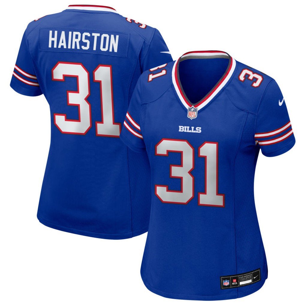 women's Buffalo Bills Uniform 31 Maxwell Hairston Jersey Stitched Activewear Royal Shirt