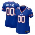 women's Buffalo Bills Uniform 00 Custom name number Jersey Stitched Activewear Royal Shirt