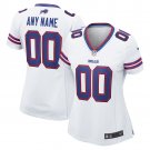 women's Buffalo Bills Uniform 00 Custom name number Jersey Stitched Activewear White Shirt