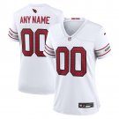 women's Arizona Cardinals Uniform 00 Custom name number Jersey Stitched Activewear White Shirt