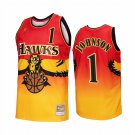 adult & youth Atlanta Hawks Uniform 1 Jalen Johnson Jersey Red Yellow Retro Classics Throwback Shirt