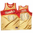 adult & youth Atlanta Hawks 00 Custom name number Jersey Gold M&N Retro Classics Throwback Shirt