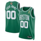 adult & youth Boston Celtics Uniform 00 Custom name number Jersey 2024 Finals Champions Green Icon