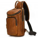 New men leather chest bag Vintage Crazy Horse single shoulder bag top leatherS large
