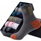 6 pairs Mens Cotton Sweat Absorbing Crest Athletic Socks, Ankle Socks