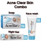 Acnestar Deep Cleanse and Acne Clear Combo / Face wash , Acne Gel , Acne Soap