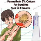 3 Pcs Permite 5 Anti Scabies and Lice cream 60gm in 1 tube anti sarna scabies permetrina