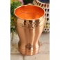 Pure Copper Glass Half Lecquer Hammered Design, Health Benefit, Hotel Restaurant, Volume:- 400 ML