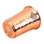 Pure Copper Hammered Design Curved Glass Tumbler 550 ML