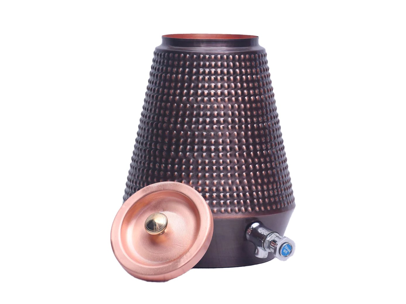 Pure Copper Water Dispenser Conical Antique Bubble Designed Capacity 8000 ML.