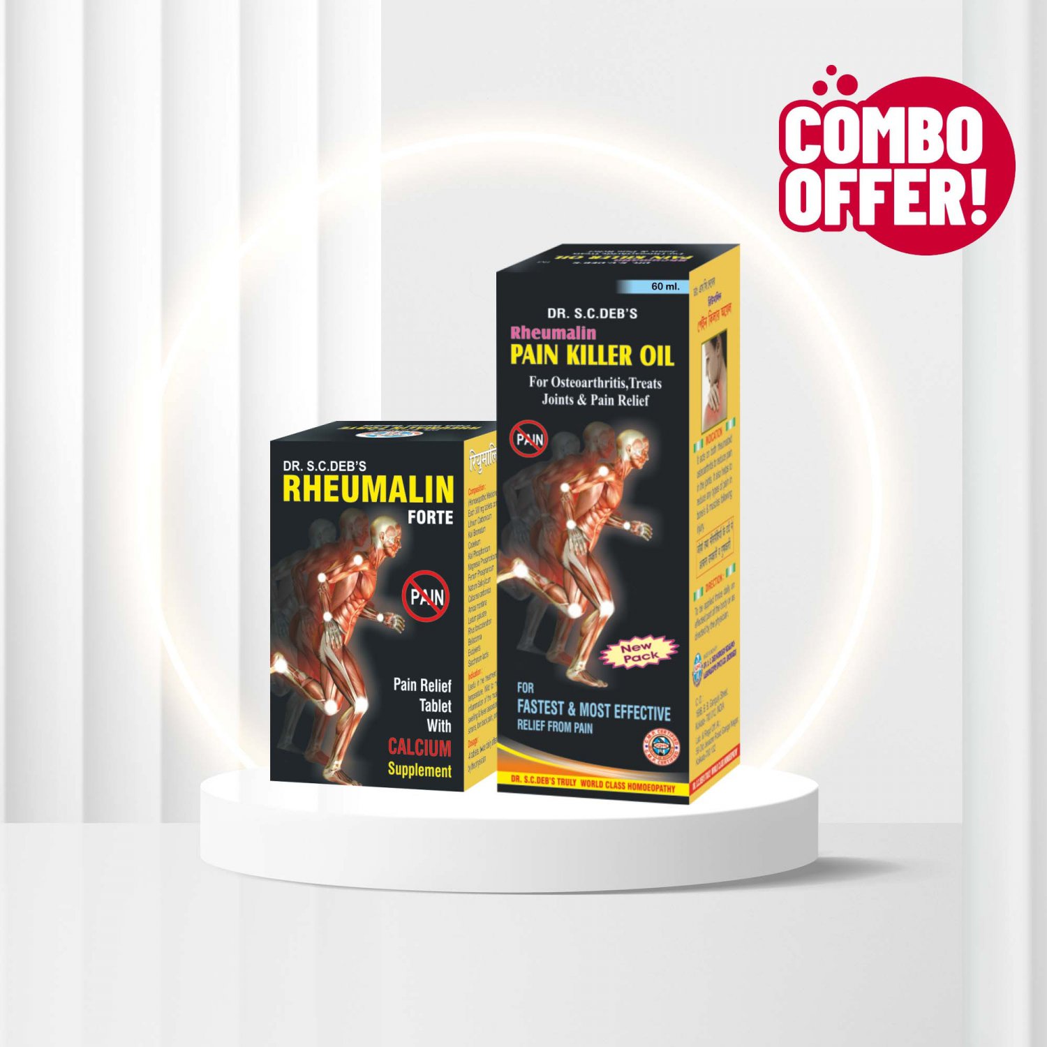 Arthritis Joint support relief Rheumatism Combo Pack 30 gm + 60 ml