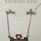Cupid's Arrow Stainless Steel Necklace Set
