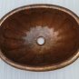 Copper Rustic Finish handmade oval top mount bathroom copper sink Bathroom Decor