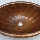 Copper Rustic Finish handmade oval top mount bathroom copper sink Bathroom Decor