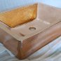 Vessel Handmade hammerred shinny finish top mount rectangular copper sink 24"x18"&Atilde;�5"
