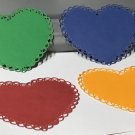 Primary Colors Large Lacey Hearts Made of Card Stock