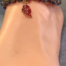 Ankle Bracelet with A Leaf Charm