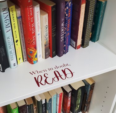 When in doubt read sticker