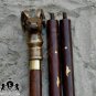 Victorian Antique animal Design Head Handle Wooden Walking Stick Nautical Cane