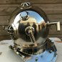 Vintage Chrome Shine Diving Helmet U.S Navy Mark V Deep Sea Divers Boston helmet