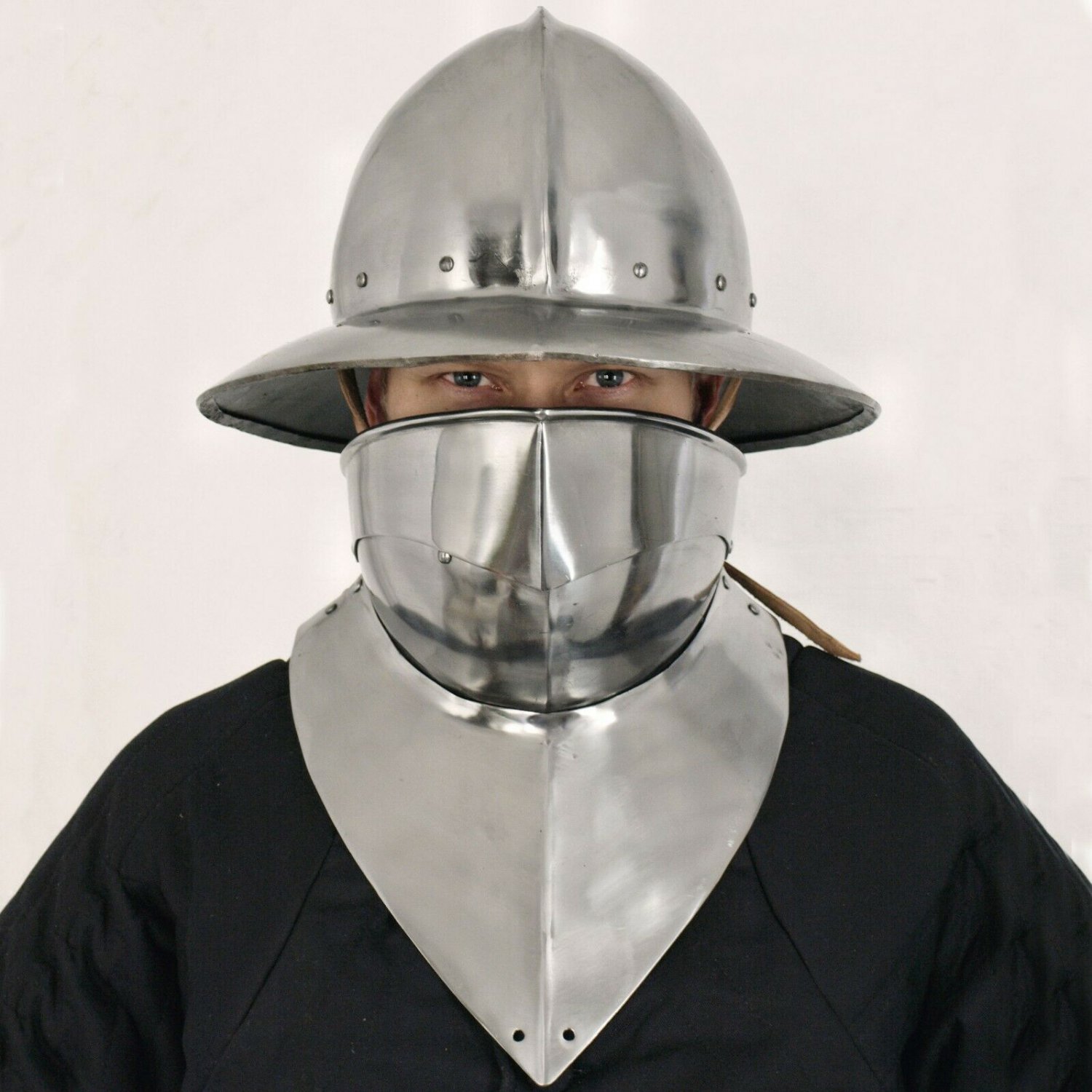 Larp Armor Medieval Bevor Cosplay armour for Battle Neck Face