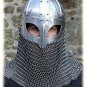 Hand-Forged VIKING HELMET with Chainmail ~ norse ~ medieval ~ dark age~sca~armor