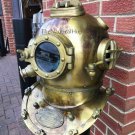 U.S Navy Mark V Solid Steel Heavy Diving Divers Helmet 18" Vintage Divers Helmet