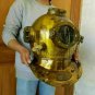 U.S Navy Mark V Solid Steel Heavy Diving Divers Helmet 18" Vintage Divers Helmet