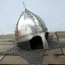 Medieval Norman Helmet ~ Viking Knight Helmet With Chainmail ~ SCA/Larp ~Replica