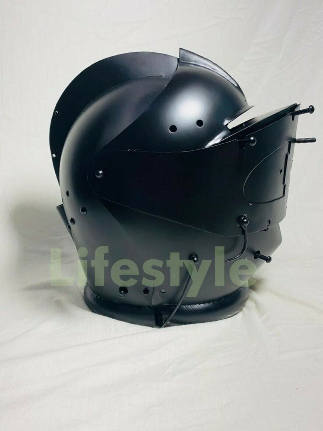 Antique Medieval Great Helmet Armor joustinghelmknightHand